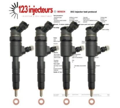 4x Injecteur PEUGEOT BIPPER CITROEN NEMO C3 1.4 HDI 0445110252 965889-