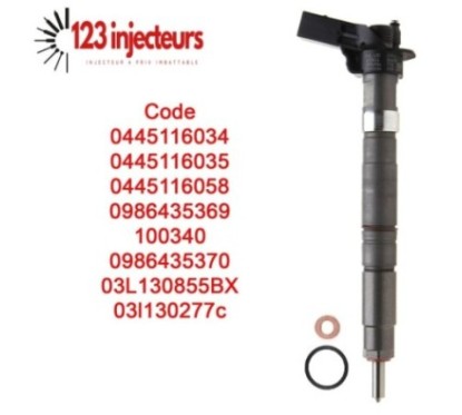 VW Transporter 2.0 Tdi Diesel Injecteur 0445116034 0445116035