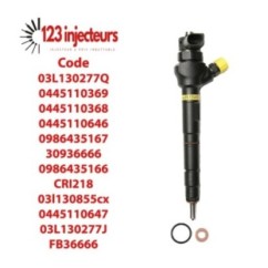 4X Injecteur 2.0 Tdi Audi VW 0445110369 Cff Cfh Cfg 03L130277J