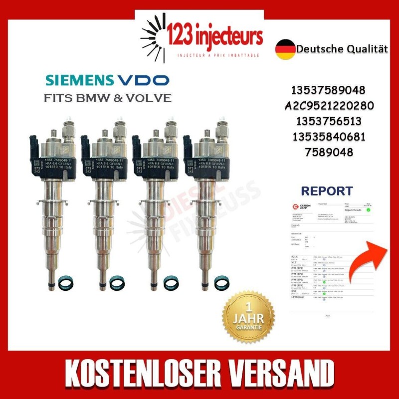 4x Injecteur Compatible pour BMW Essence 1er 3er 5er 6er 13537589048 4x Injecteur Compatible pour BMW Essence 1er 3er 5er 6er 13537589048