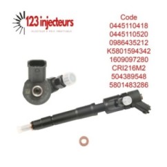 4 X Original Injecteur Fiat Citroen Peugeot 0445110418 504389548 JD22 CRI
