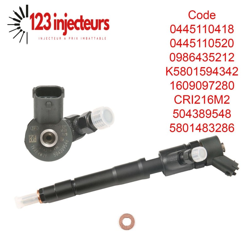 4 X Original Injecteur Fiat Citroen Peugeot 0445110418 504389548 JD22 CRI 4 X Original Injecteur Fiat Citroen Peugeot 0445110418 504389548 JD22 CRI