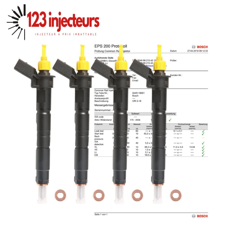 4 x injecteur buse d'injection 0445116001 BMW 0986435363 7797877 7797878 7809190- 4 x injecteur buse d'injection 0445116001 BMW 0986435363 7797877 7797878 7809190-