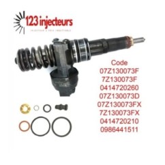 Injecteur buse de pompe VW Touareg T5 Bus 2.5 TDI 128kW 174PS 07Z130073F 0414720210-