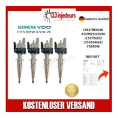 4 x ORIGINAL BMW buse d'injection injecteur E81-88 E90-93 E60 E61 F10 F11 -13537589048-