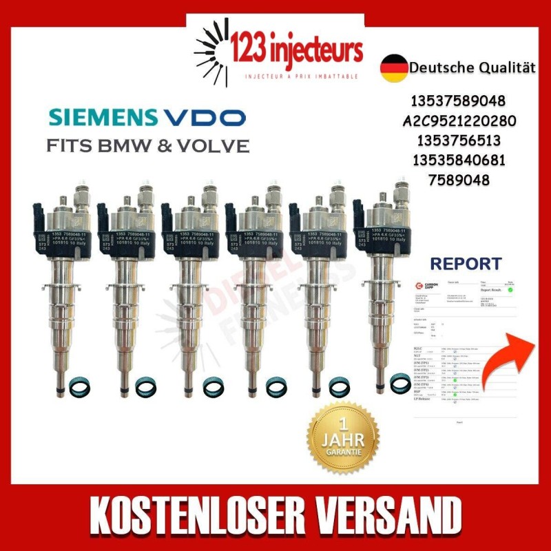 6x Injecteur pour BMW 1er 3er 5er N45 N43 N53 13537589048 VDO 6x Injecteur pour BMW 1er 3er 5er N45 N43 N53 13537589048 VDO